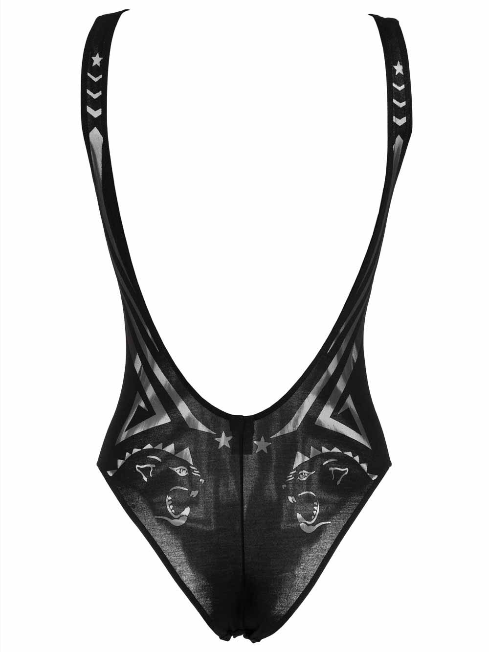 Costume Intero Donna Pin Up Nero con Lavorazione - 18P3231034 (3)
