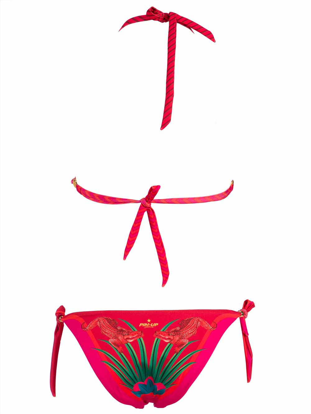 Bikini Donna Pin Up Rosa con Stampa Jungle - 18P351F018 (1) Bikini Donna Pin Up Rosa con Stampa Jungle - 18P351F018