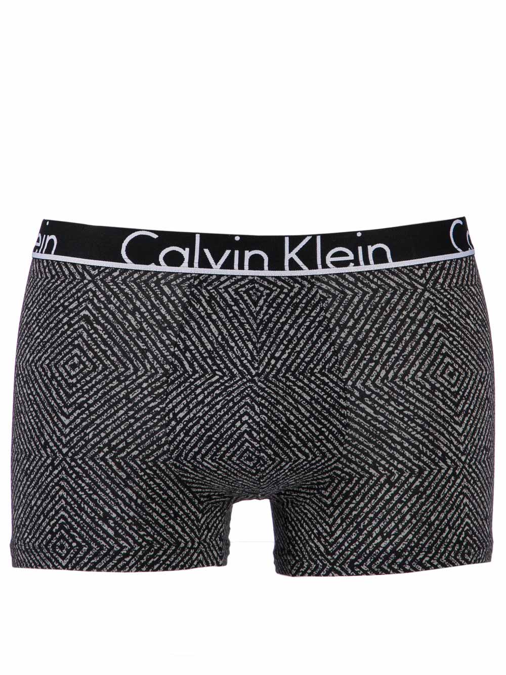 Boxer Uomo Calvin Klein Grigio con Fantasia Optical - NU8638A5GV