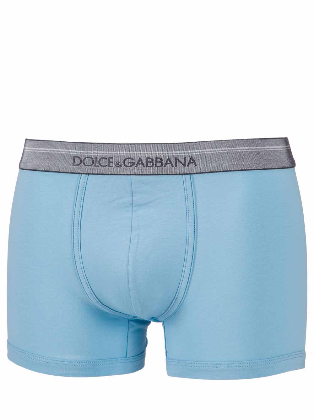 Boxer Uomo Dolce & Gabbana Blu con Elastico Argentato - N4B47JFUGIAB0196 Boxer Uomo Dolce & Gabbana Blu con Elastico Argentato - N4B47JFUGIAB0196