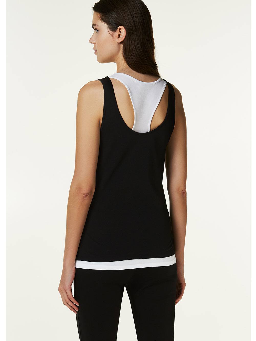 Maglia Donna Liu Jo Sport Nera con Due Pezzi - T18123J540603156 (1) Maglia Donna Liu Jo Sport Nera con Due Pezzi - T18123J540603156 (1)