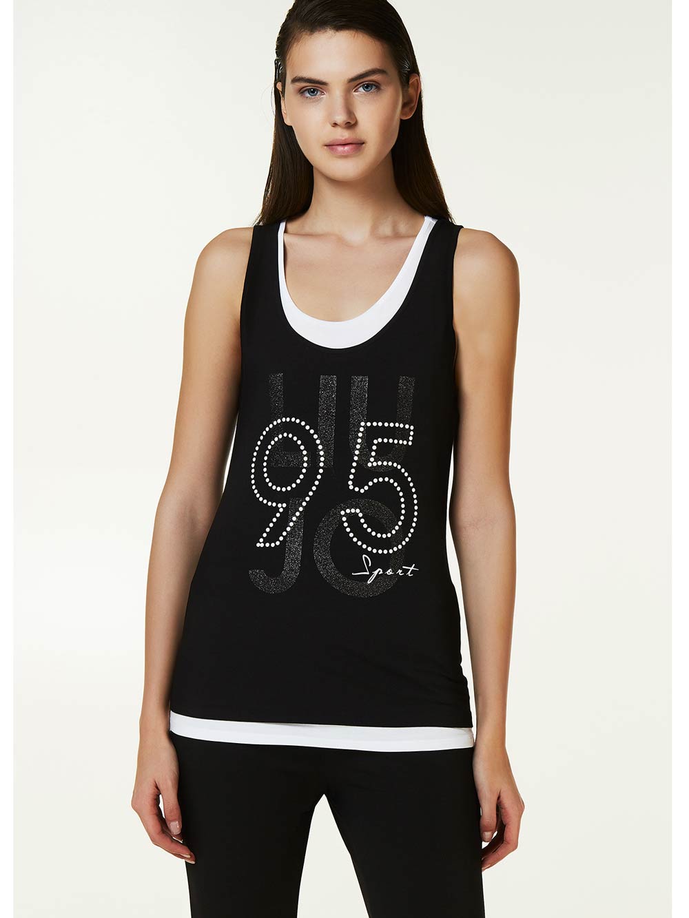 Maglia Donna Liu Jo Sport Nera con Due Pezzi - T18123J540603156 (2) Maglia Donna Liu Jo Sport Nera con Due Pezzi - T18123J540603156 (2)
