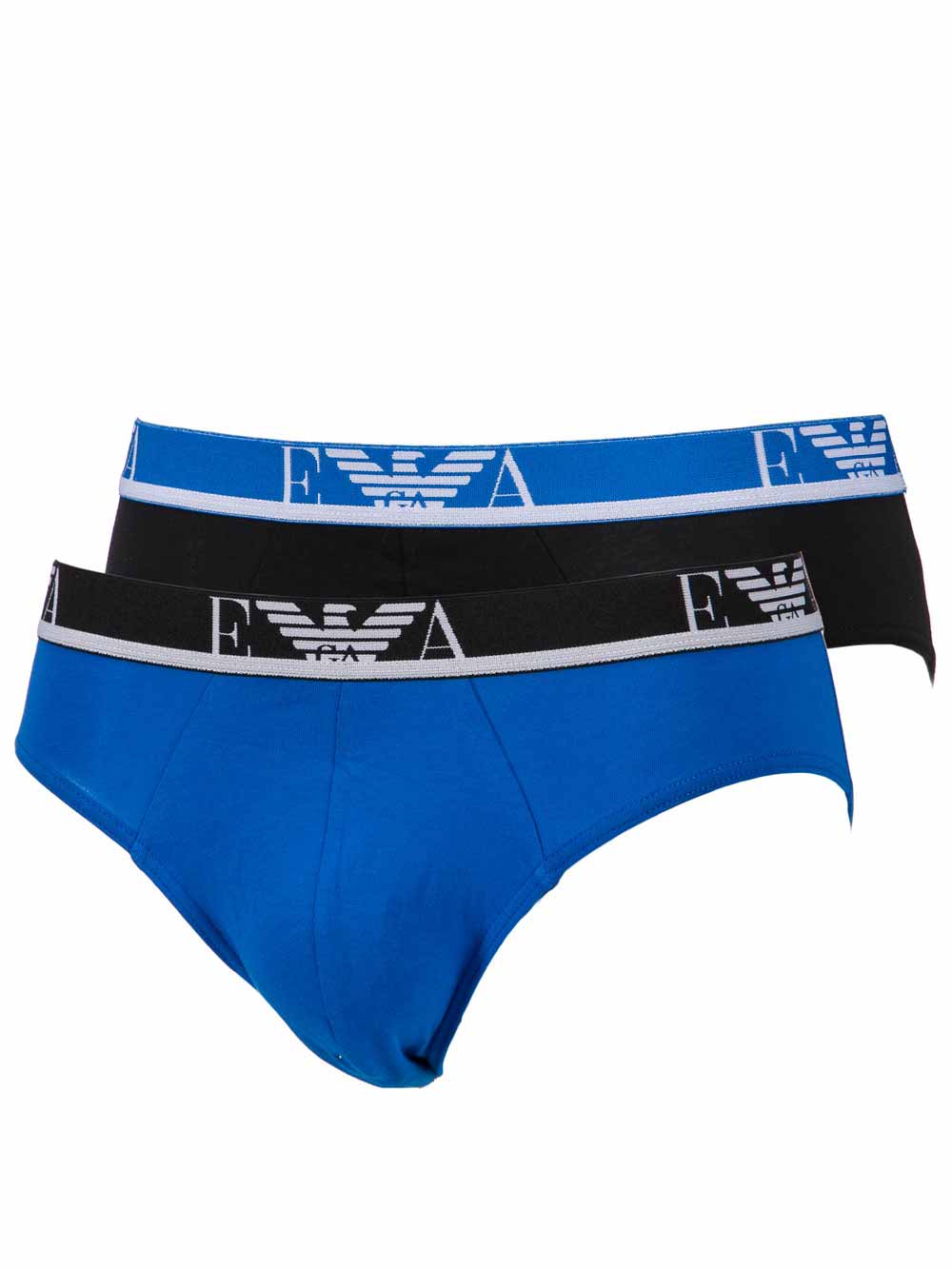 Slip Bipack Uomo Emporio Armani in Cotone Blu e Bluette - 1117338P71522233 Slip Bipack Uomo Emporio Armani in Cotone Blu e Bluette - 1117338P71522233