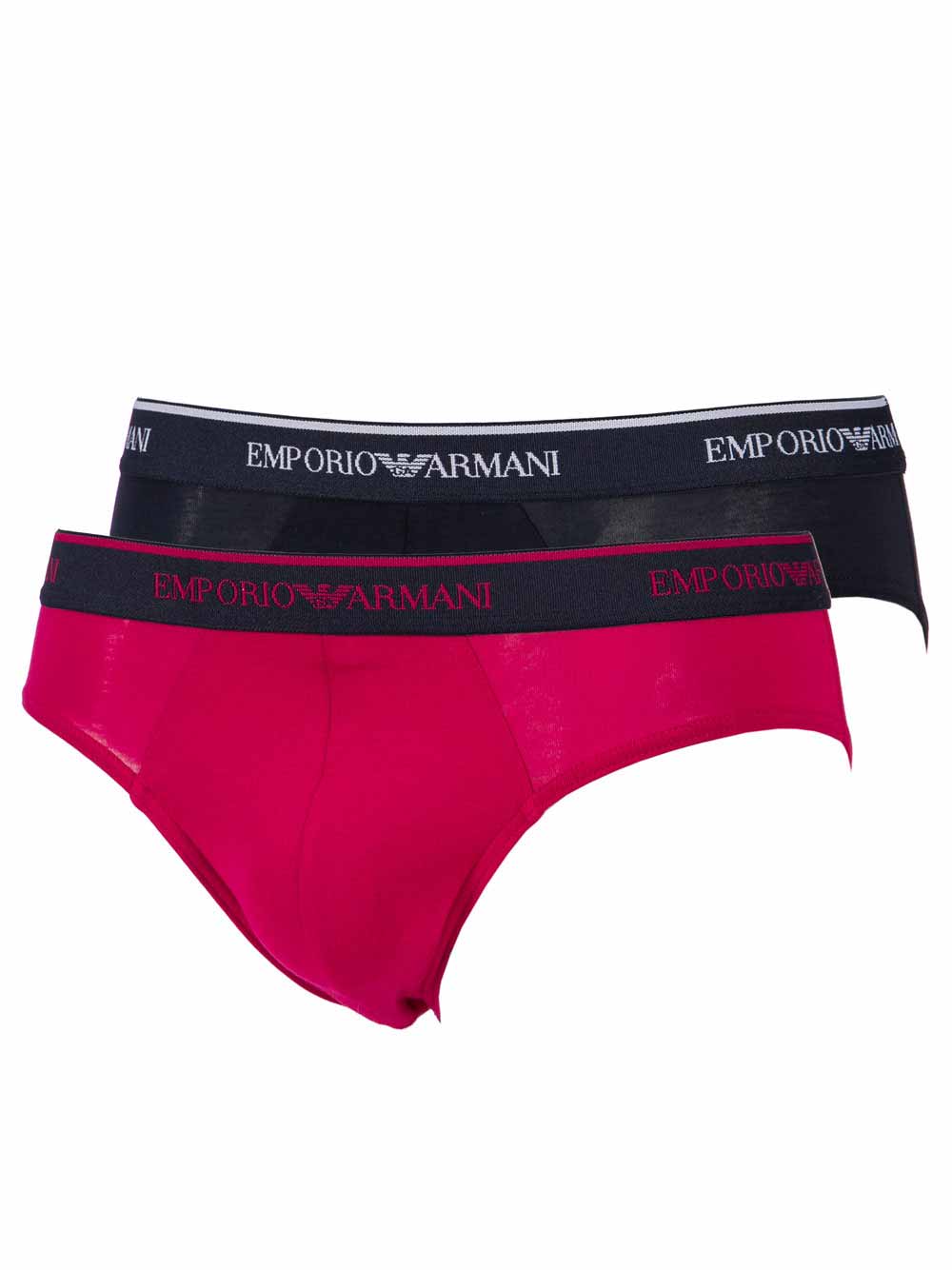 Slip Bipack Uomo Emporio Armani in Cotone Nero e Rosa - 1117338P71750235 (2) Slip Bipack Uomo Emporio Armani in Cotone Nero e Rosa - 1117338P71750235