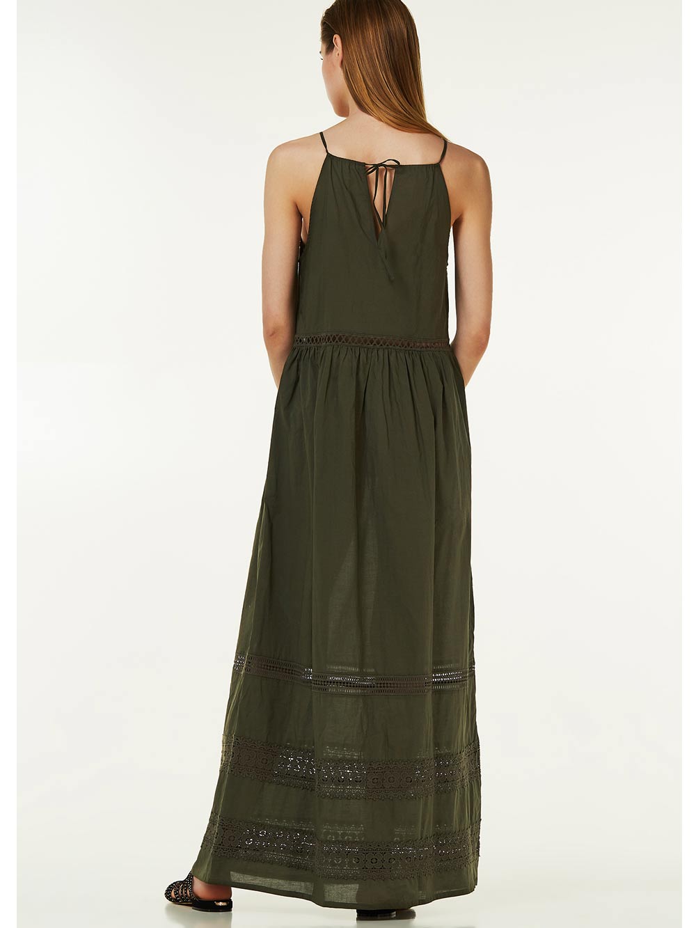 Abito Donna Liu Jo Sport Verde con Inserti in Pizzo - V18060T515620420 (1)