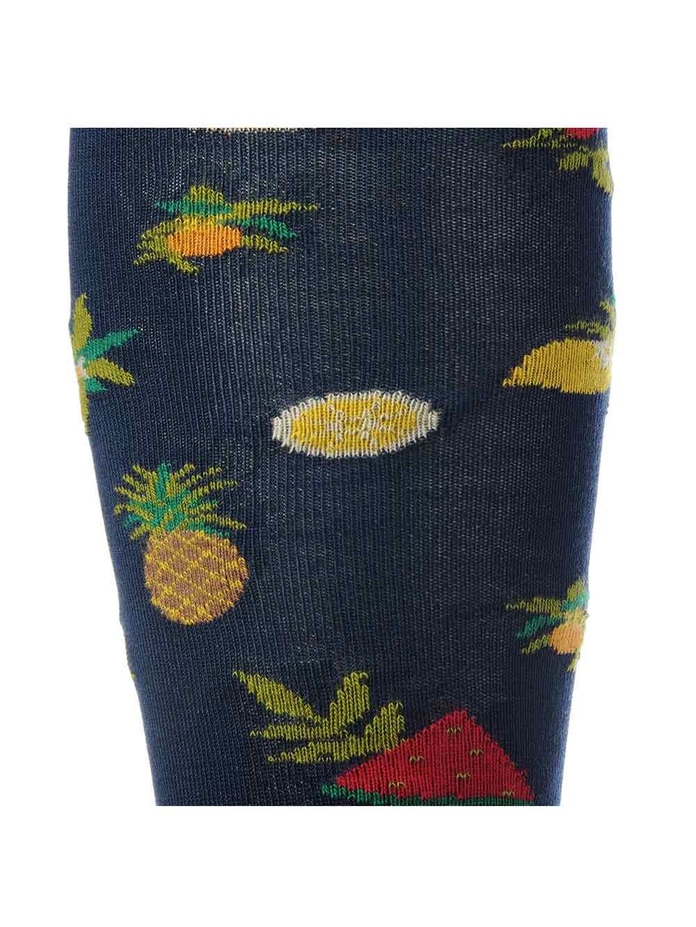 Gambaletto Uomo Gallo Fantasia Frutta Blu - AP50503612679 Gambaletto Uomo Gallo Fantasia Frutta Blu - AP50503612679