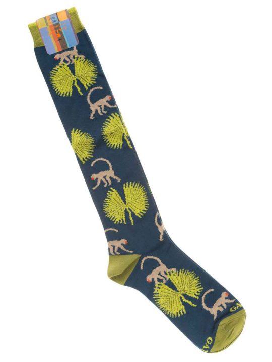 Gambaletto Uomo Gallo Fantasia Scimmie e Palme Blu - AP50511812700