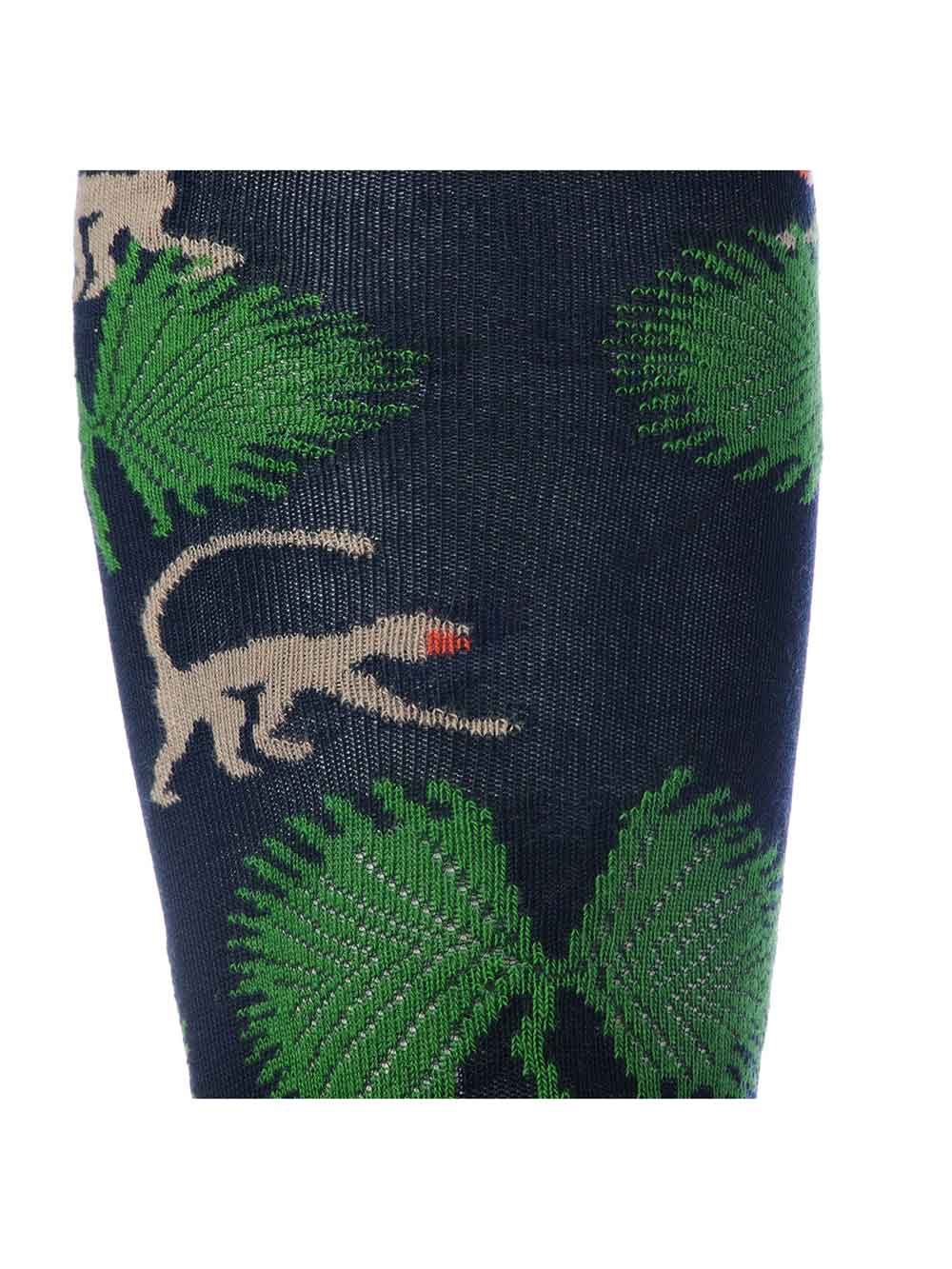 Gambaletto Uomo Gallo Fantasia Scimmie e Palme Blu - AP50511812726 Gambaletto Uomo Gallo Fantasia Scimmie e Palme Blu - AP50511812726