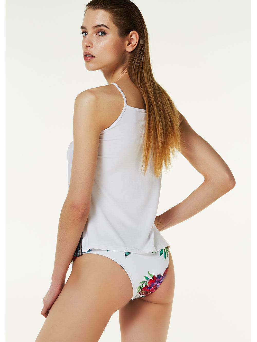 Top Donna Liu Jo Sport Bianco con Stampa Multicolor - V18047T5168V9237 (1)