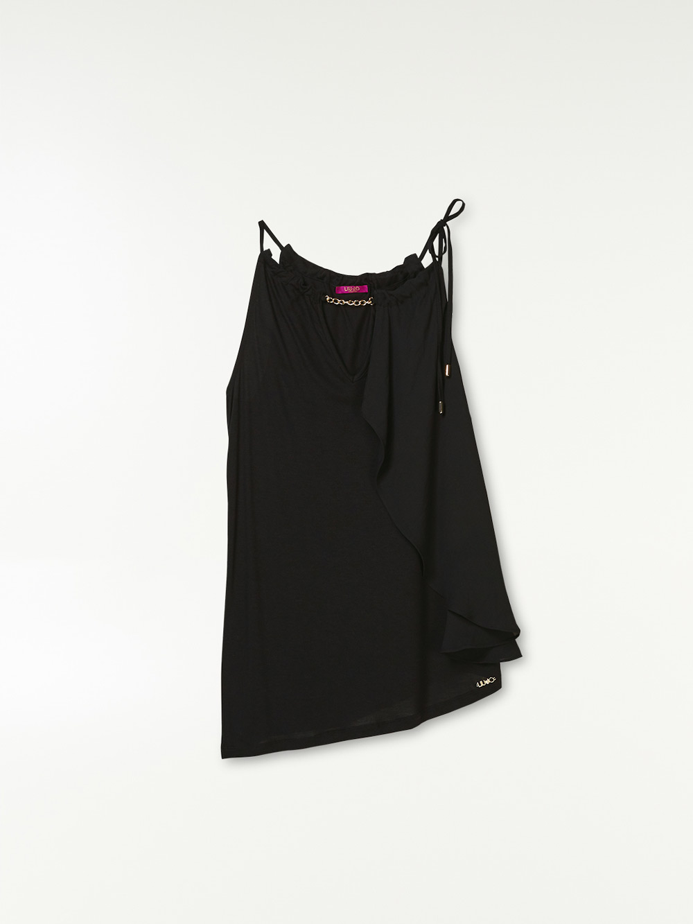 Top Donna Liu Jo Sport Nero con Scollo a V - V18072J540822222 (4)