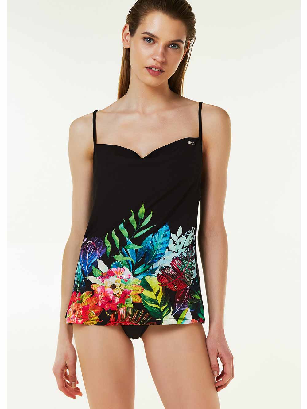 Top Donna Liu Jo Sport Nero con Stampa Multicolor - V18047T5168V9240 (2) Top Donna Liu Jo Sport Nero con Stampa Multicolor - V18047T5168V9240 (2)