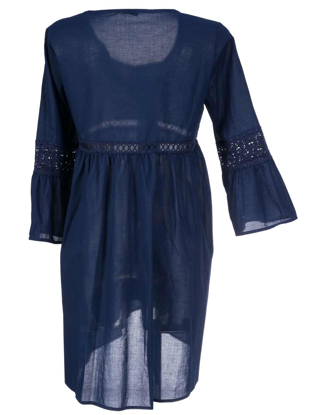Camicia Lunga Donna Liu Jo Beachwear in Cotone Blu - V18063T515693920 Camicia Lunga Donna Liu Jo Beachwear in Cotone Blu - V18063T515693920