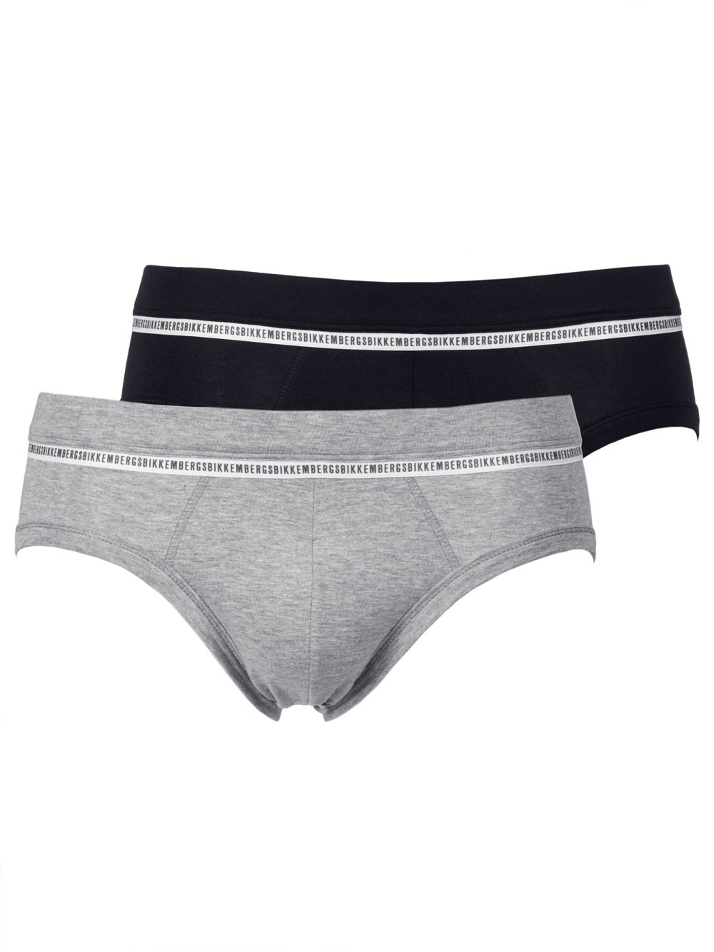 Slip Bipack Uomo Bikkembergs in Cotone Elasticizzato Grigio e Blu - B4S3030B1034131