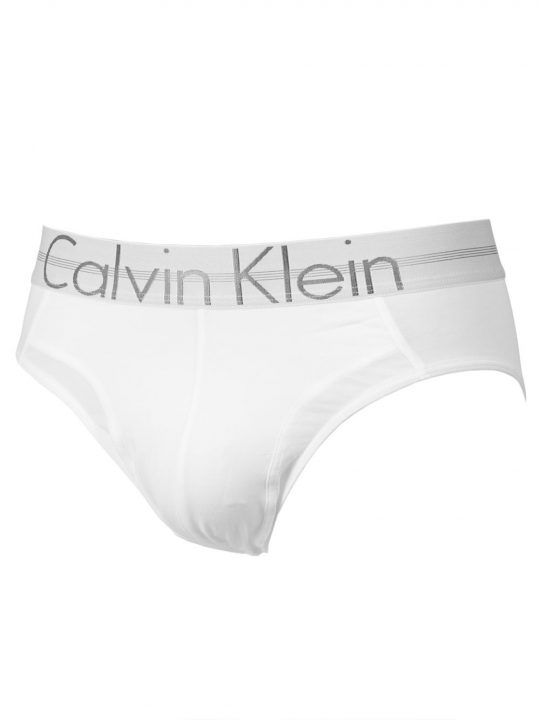 Slip Uomo Calvin Klein in Cotone Elasticizzato Bianco - NB1482A100