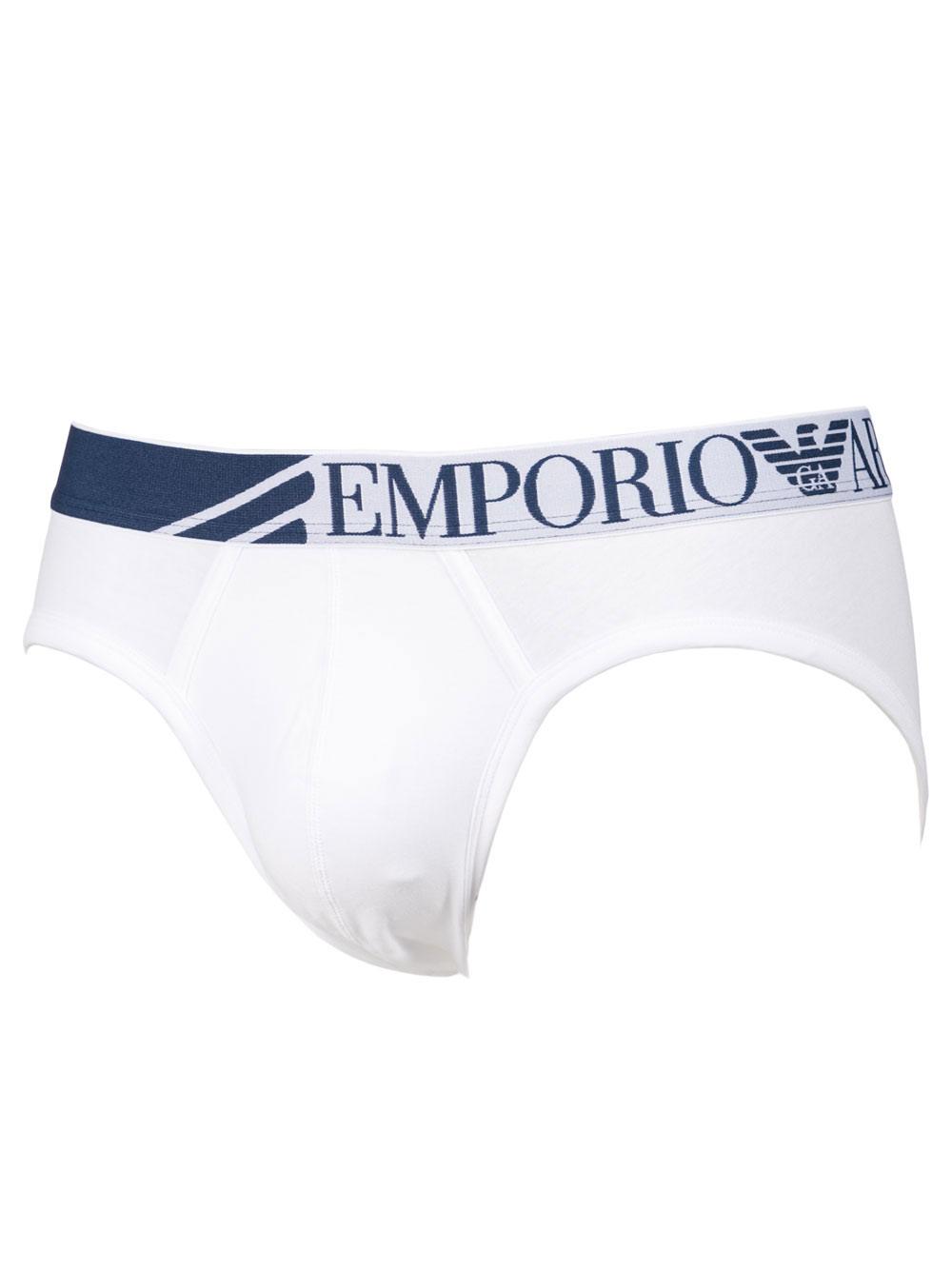 Slip Uomo Emporio Armani Bianco in Cotone Elasticizzato - 1116178P52510 Slip Uomo Emporio Armani Bianco in Cotone Elasticizzato - 1116178P52510