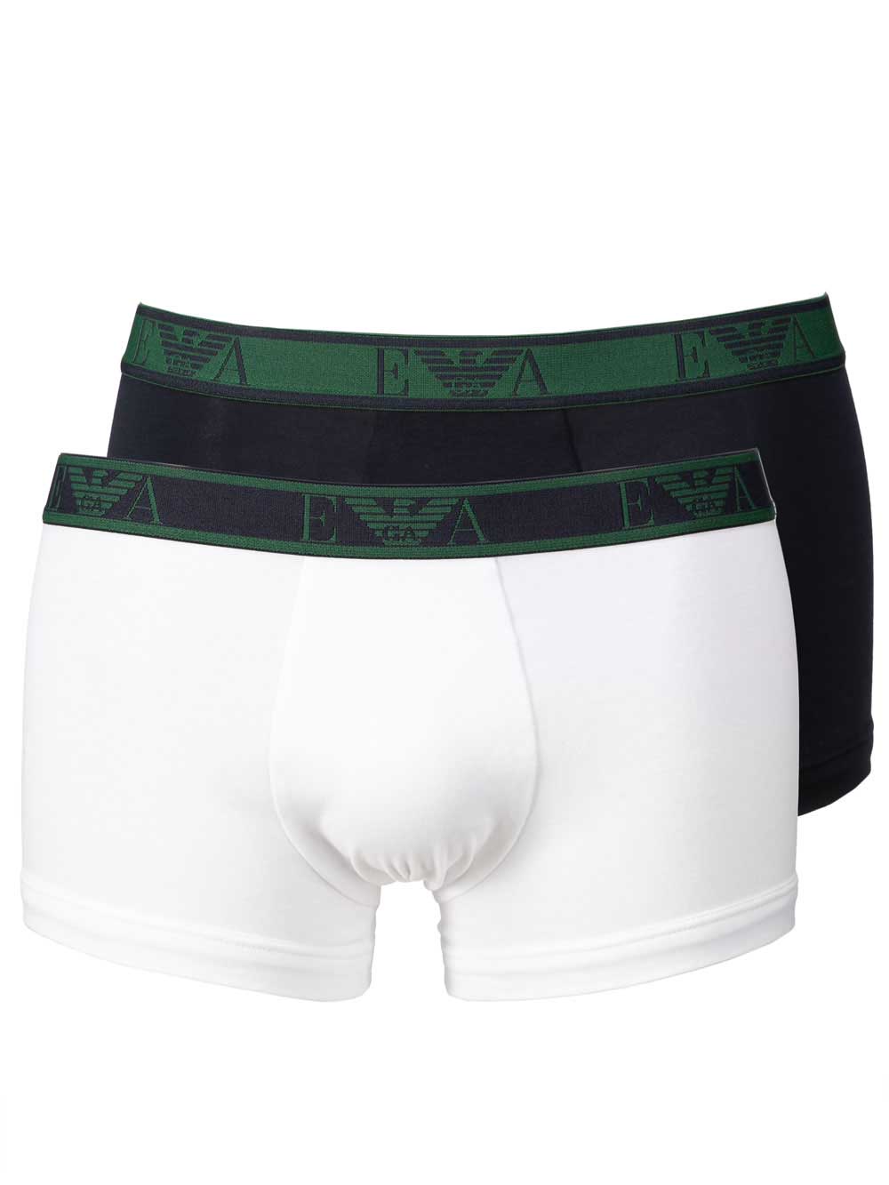 Boxer Bipack Uomo Emporio Armani in Cotone Blu e Bianco - 1112108A71517135 Boxer Bipack Uomo Emporio Armani in Cotone Blu e Bianco - 1112108A71517135