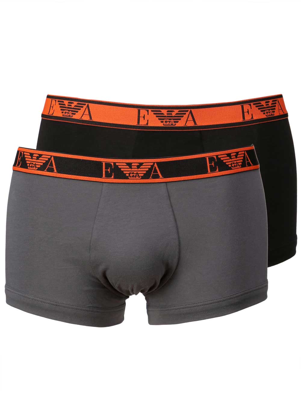 Boxer Bipack Uomo Emporio Armani in Cotone Grigio e Nero - 1112108A71541720 Boxer Bipack Uomo Emporio Armani in Cotone Grigio e Nero - 1112108A71541720
