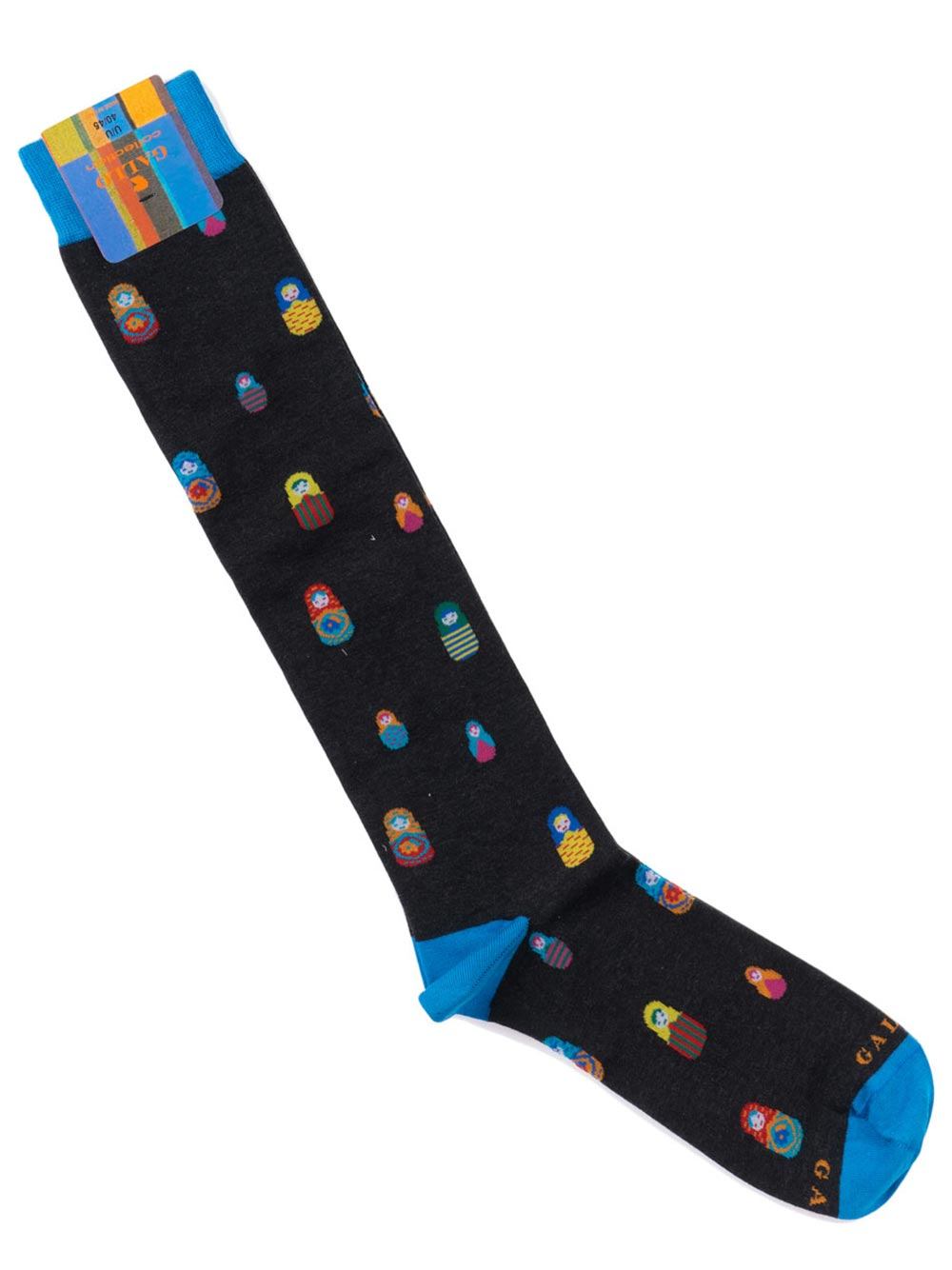 Gambaletto Uomo Gallo in Cotone Fantasia Matrioske Blu - AP50629330764 Gambaletto Uomo Gallo in Cotone Fantasia Matrioske Blu - AP50629330764