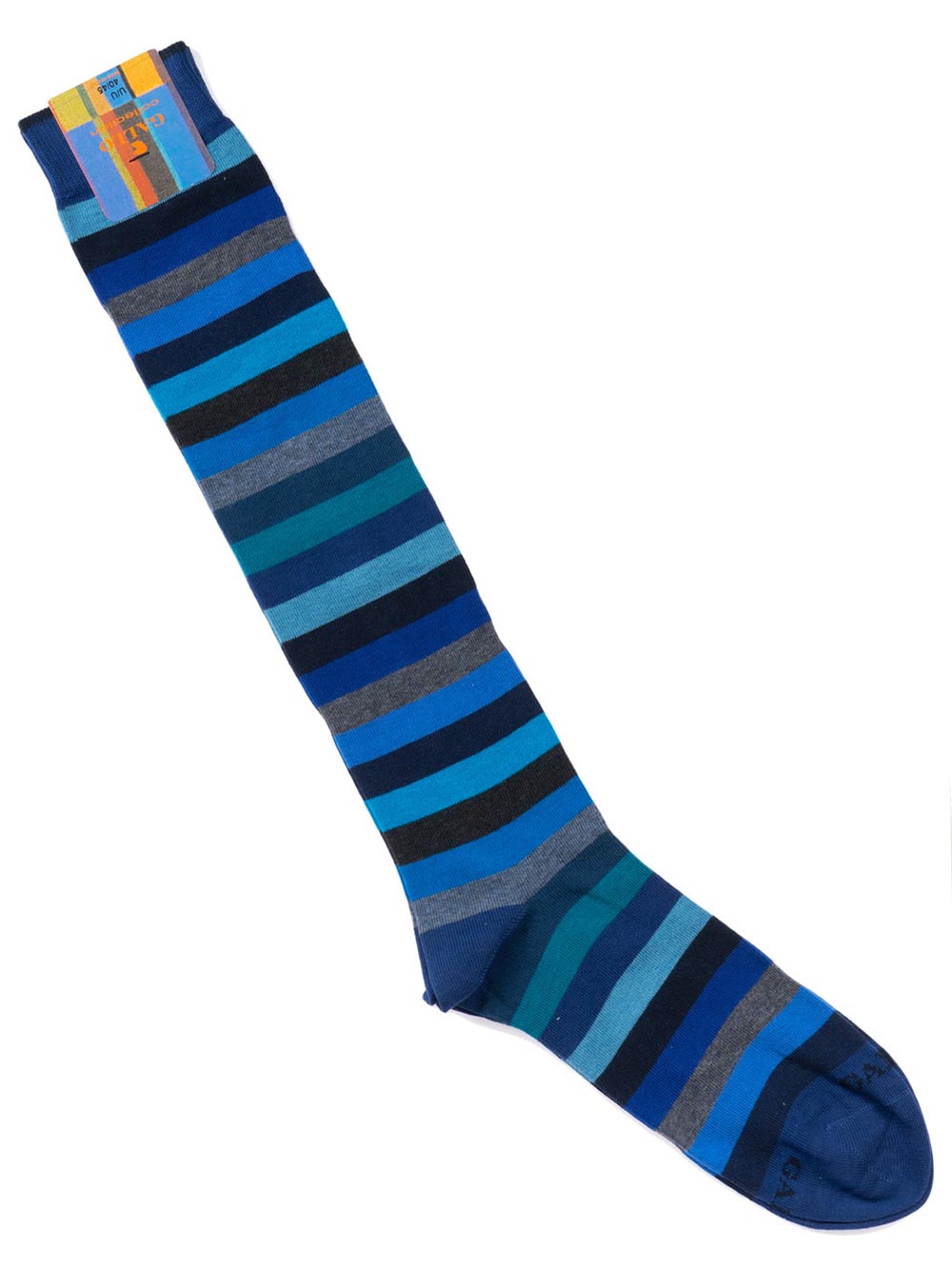 Gambaletto Uomo Gallo in Cotone Fantasia Righe Blu - AP10311830718