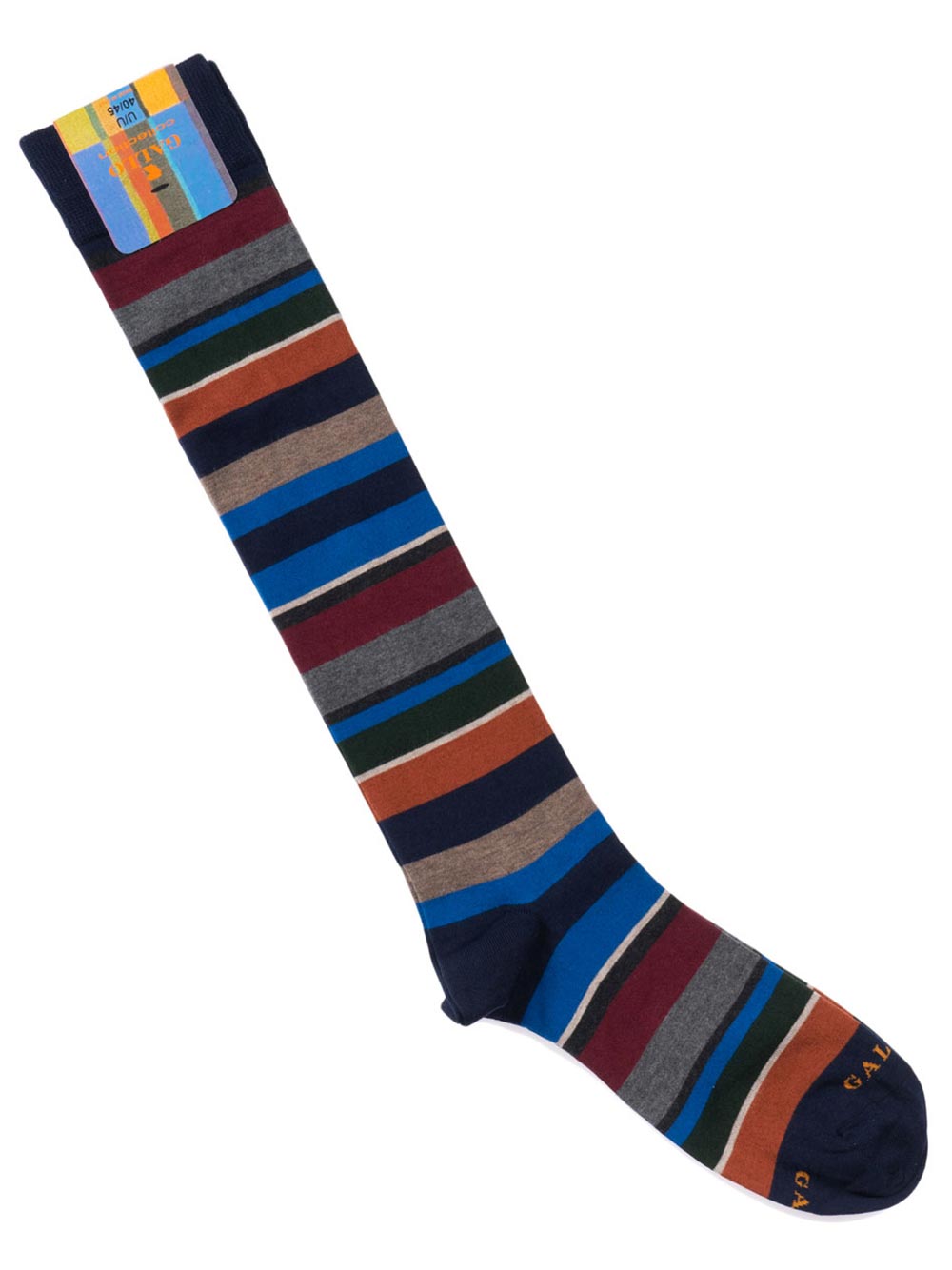 Gambaletto Uomo Gallo in Cotone Fantasia Righe Blu - AP50636012726 Gambaletto Uomo Gallo in Cotone Fantasia Righe Blu - AP50636012726