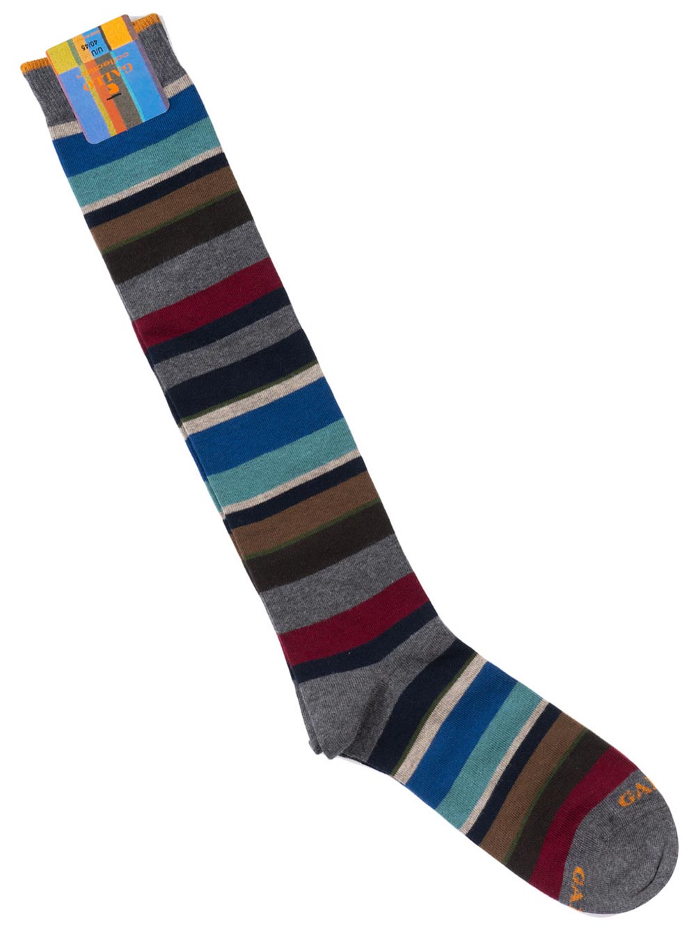 Gambaletto Uomo Gallo in Cotone Fantasia Righe Grigio - AP10341312151