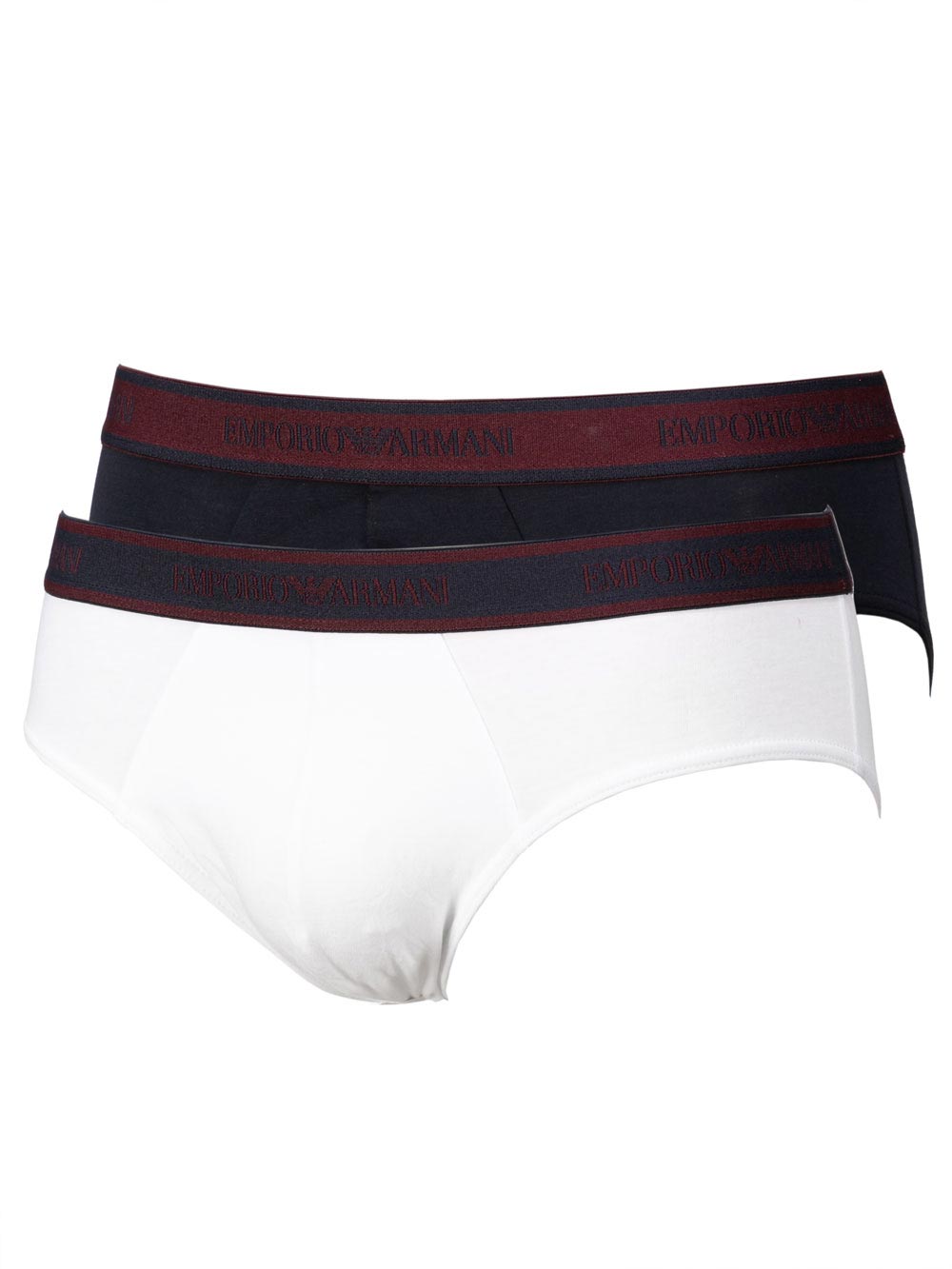 Slip Bipack Uomo Emporio Armani in Cotone Blu e Bianco - 1117338A71717935 Slip Bipack Uomo Emporio Armani in Cotone Blu e Bianco - 1117338A71717935
