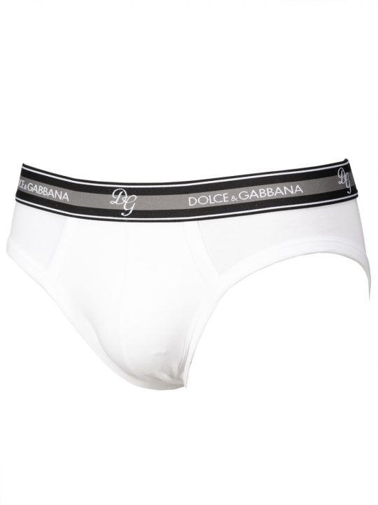 Slip Uomo Dolce & Gabbana in Cotone Bianco - N3C55JFUGIAW0800