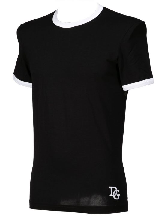 T-Shirt Uomo Dolce & Gabbana in Cotone Nera - N8D27JFUEB0N0000