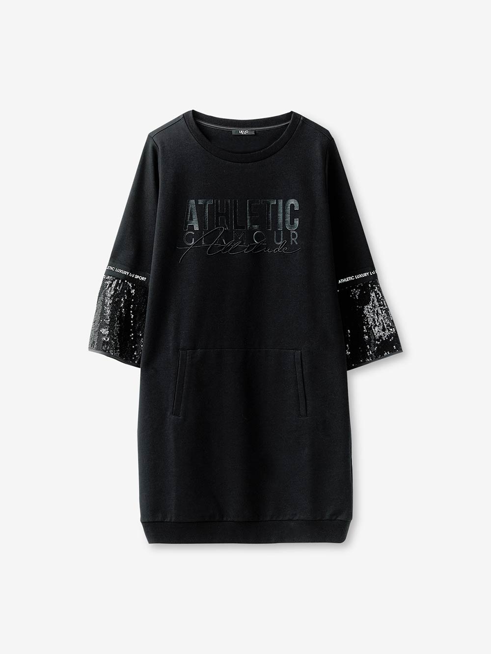 Abito Donna Liu Jo Sport in Cotone Cascante Nero - T68031F074122222 Abito Donna Liu Jo Sport in Cotone Cascante Nero - T68031F074122222