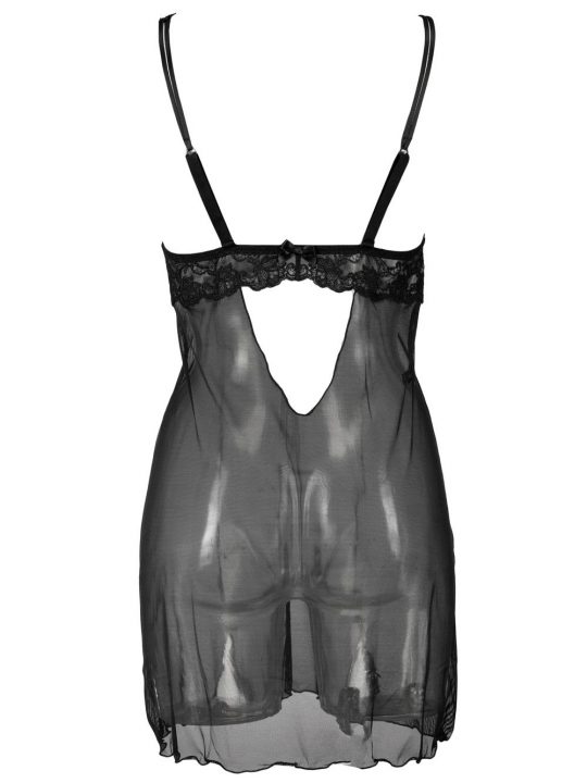 Babydoll Sottoveste Ambra in Toulle Nera - A178332