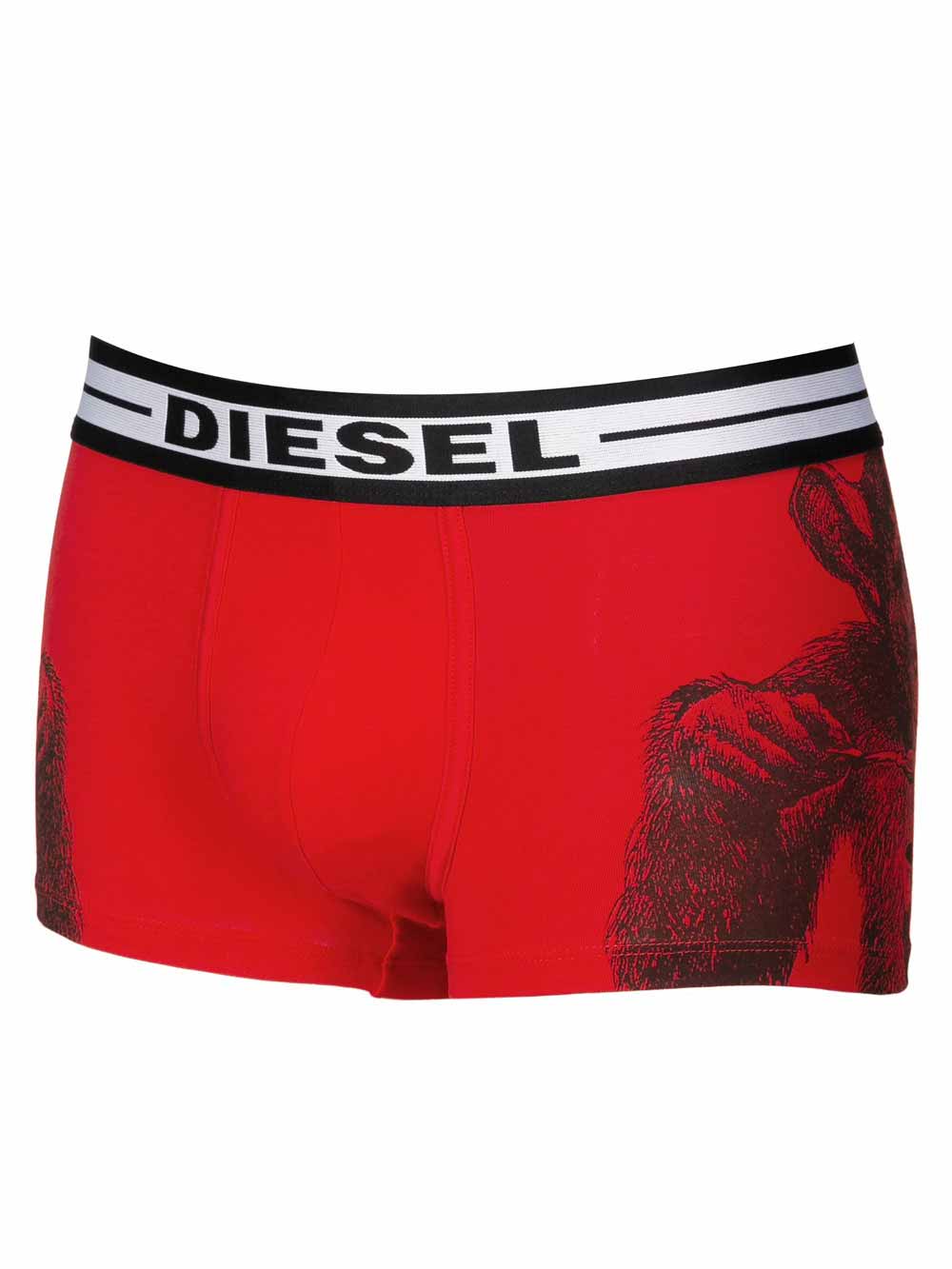 Boxer Uomo Diesel in Cotone Rosso con Stampa Scimmie - CIYKEATM1 Boxer Uomo Diesel in Cotone Rosso con Stampa Scimmie - CIYKEATM1