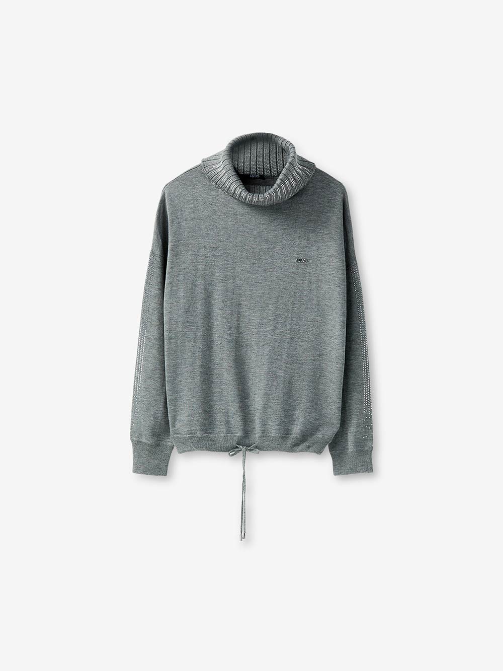 Dolcevita Donna Liu Jo Sport Grigio in Tessuto con Strass - T68100MAG3402060 Dolcevita Donna Liu Jo Sport Grigio in Tessuto con Strass - T68100MAG3402060