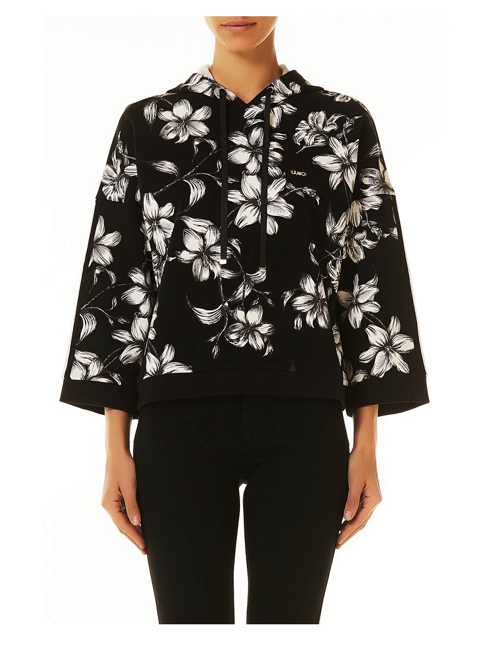 Felpa Donna Liu Jo Sport Chiusa con Stampa Floreale - T68075F0752V9719 Felpa Donna Liu Jo Sport Chiusa con Stampa Floreale - T68075F0752V9719