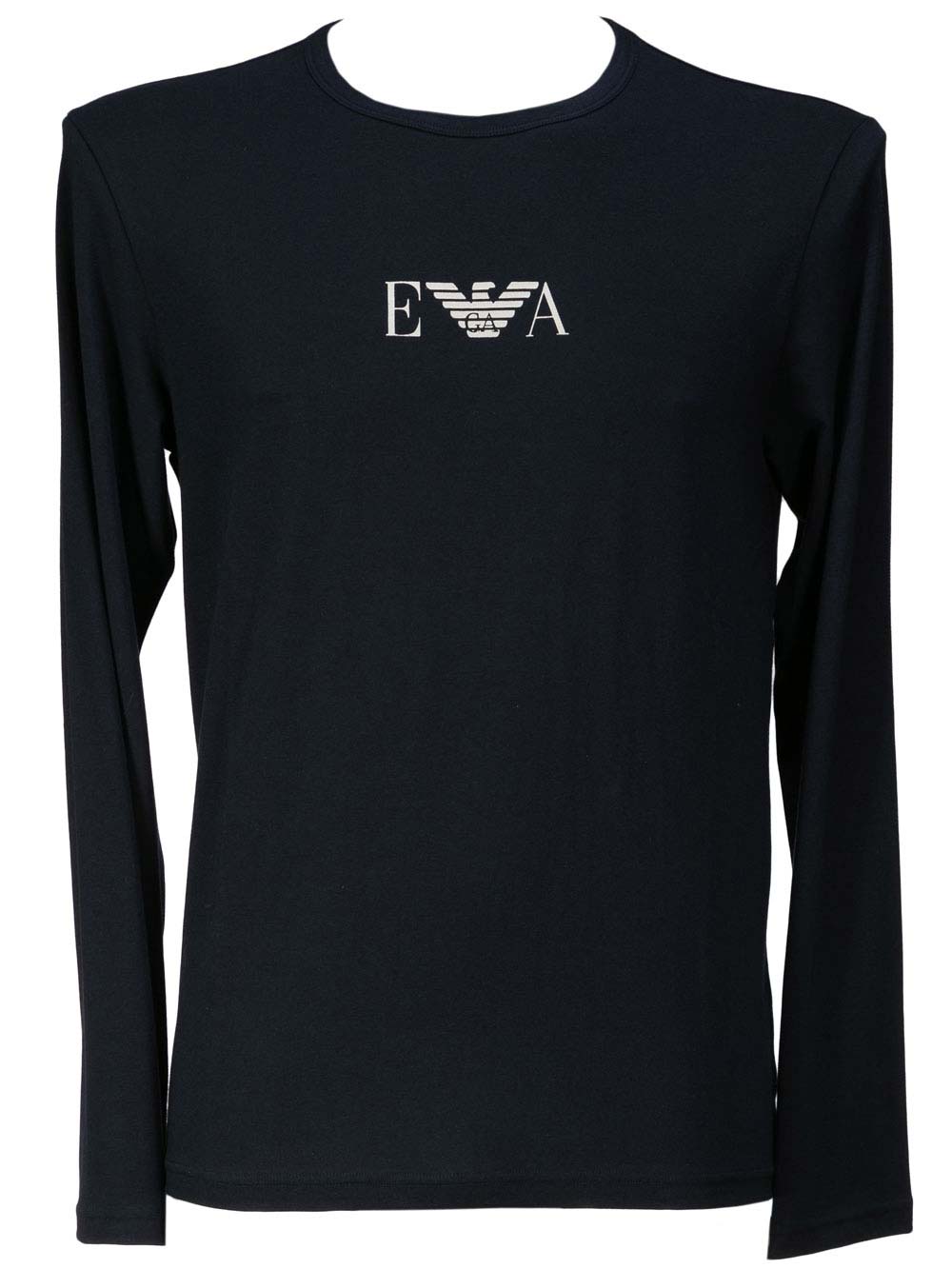 Maglia Uomo Emporio Armani Manica Lunga in Cotone Blu - 1116536A715135 Maglia Uomo Emporio Armani Manica Lunga in Cotone Blu - 1116536A715135