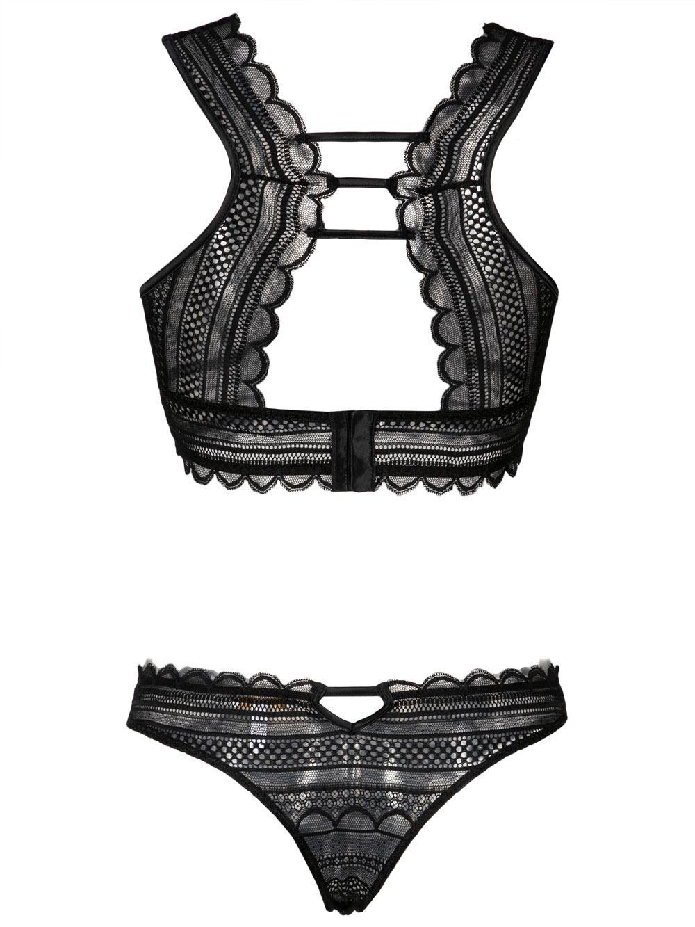 Completo Intimo Donna Luna in Pizzo Nero - 81000 Completo Intimo Donna Luna in Pizzo Nero - 81000