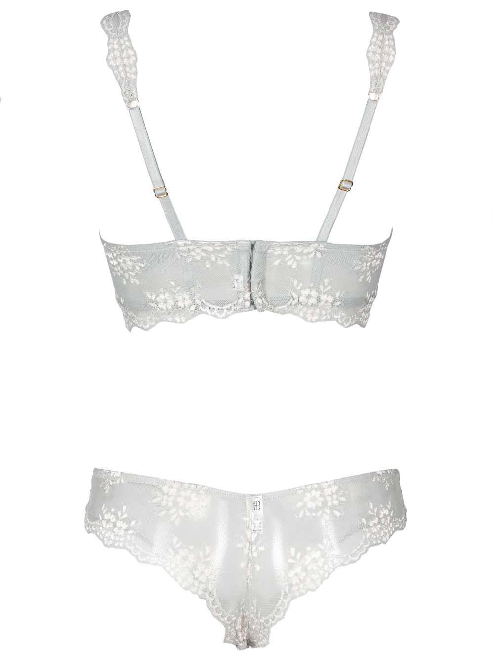 Completo Intimo Donna Valery Prestige in Pizzo Elasticizzato Grigio - RG05MOT Completo Intimo Donna Valery Prestige in Pizzo Elasticizzato Grigio - RG05MOT