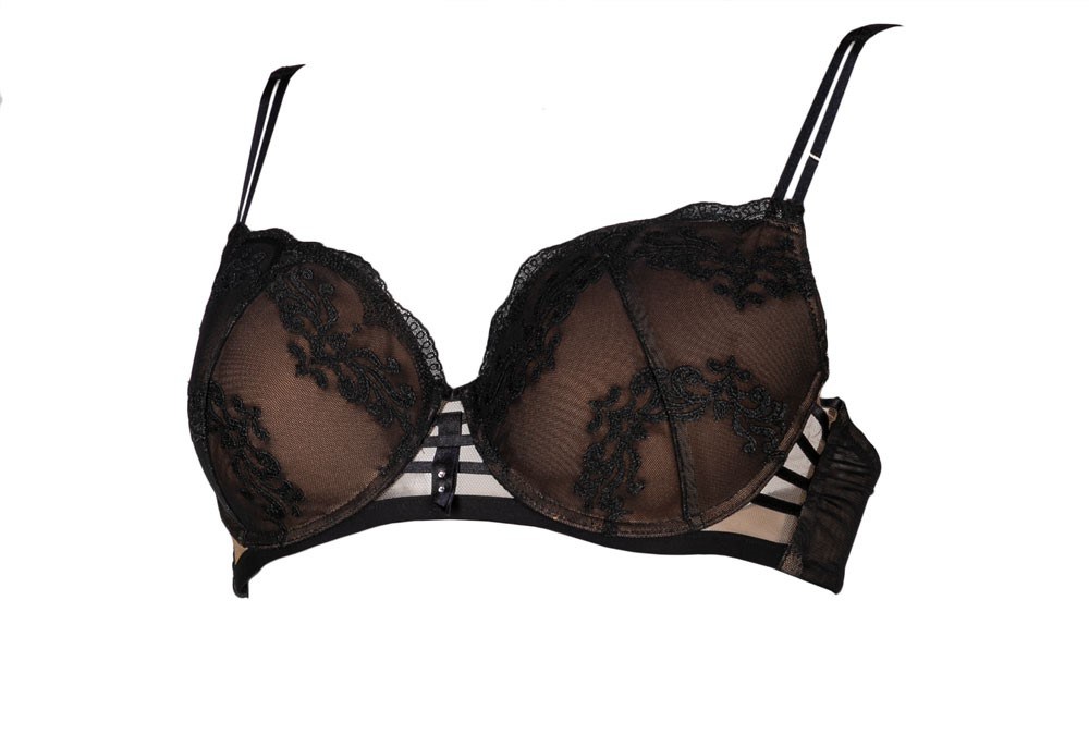 Reggiseno Balconette Donna Luna Nero con Coppa Preformata - 14012D Reggiseno Balconette Donna Luna Nero con Coppa Preformata - 14012D