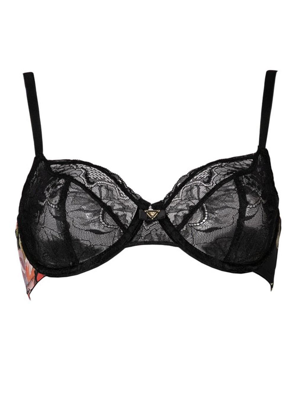 Reggiseno a Balconcino con Ferretto Donna Emporio Armani con Stampa Floreale - 1640698A20158820 Reggiseno a Balconcino con Ferretto Donna Emporio Armani con Stampa Floreale - 1640698A20158820