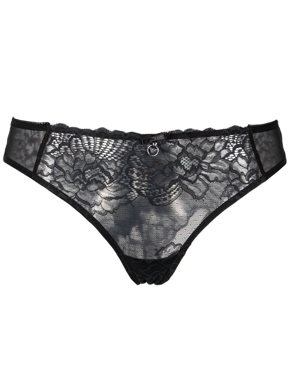 Slip Brasiliano Donna Emporio Armani in Pizzo Nero - 1629488A20520 Slip Brasiliano Donna Emporio Armani in Pizzo Nero - 1629488A20520