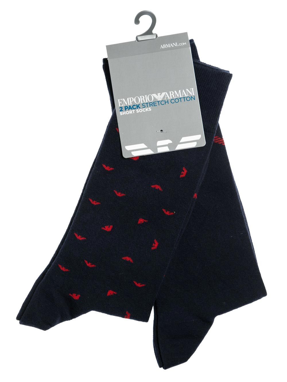 Calzini Bipack Corto-Medio Uomo Emporio Armani Blu - 3023029P29235 Calzini Bipack Corto-Medio Uomo Emporio Armani Blu - 3023029P29235