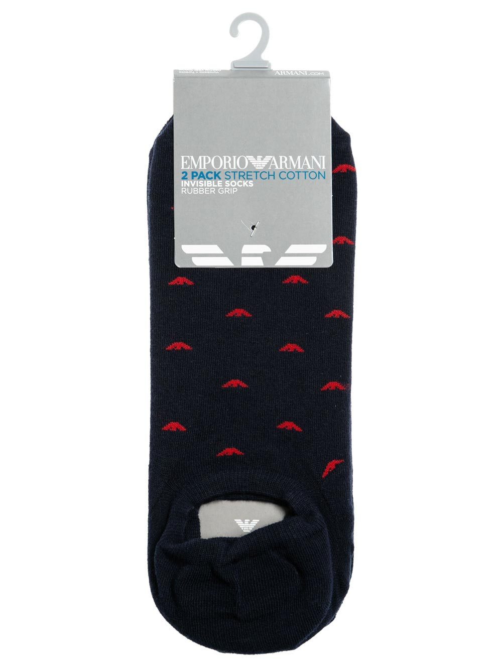 Calzini Bipack Sottocaviglia Uomo Emporio Armani Blu - 3042289P29235 Calzini Bipack Sottocaviglia Uomo Emporio Armani Blu - 3042289P29235