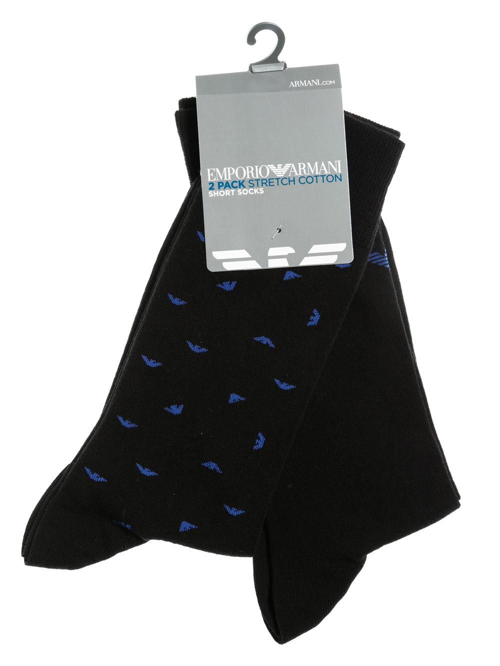 Calzino Bipack Corto-Medio Uomo Emporio Armani Nero - 3023029P292120 Calzino Bipack Corto-Medio Uomo Emporio Armani Nero - 3023029P292120