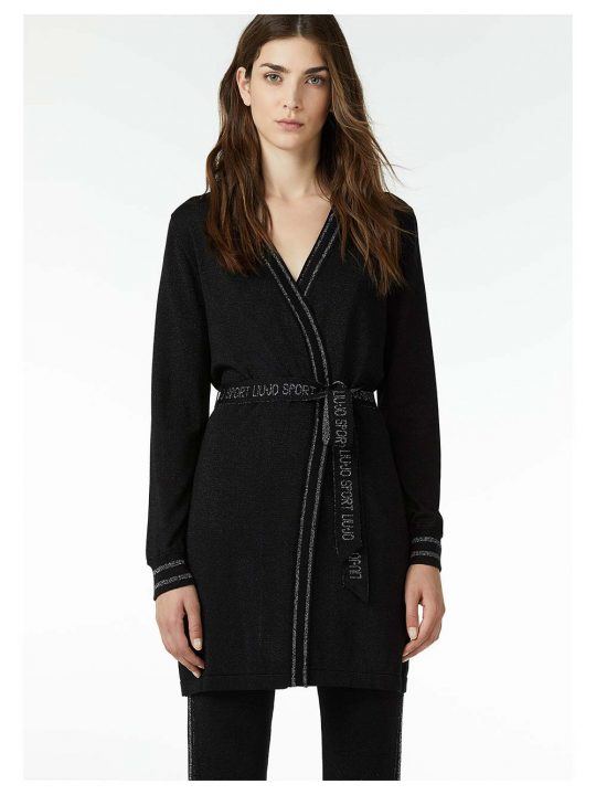 Cardigan Donna Liu Jo Sport in Maglia Lurex Nero - T68029MA74H22222