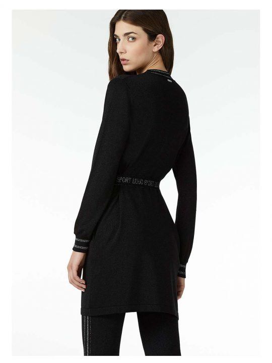 Cardigan Donna Liu Jo Sport in Maglia Lurex Nero - T68029MA74H22222