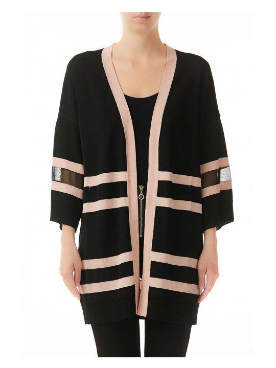 Cardigan Donna Liu Jo Sport in Maglia di Viscosa Nero - T19029MA92G03U36