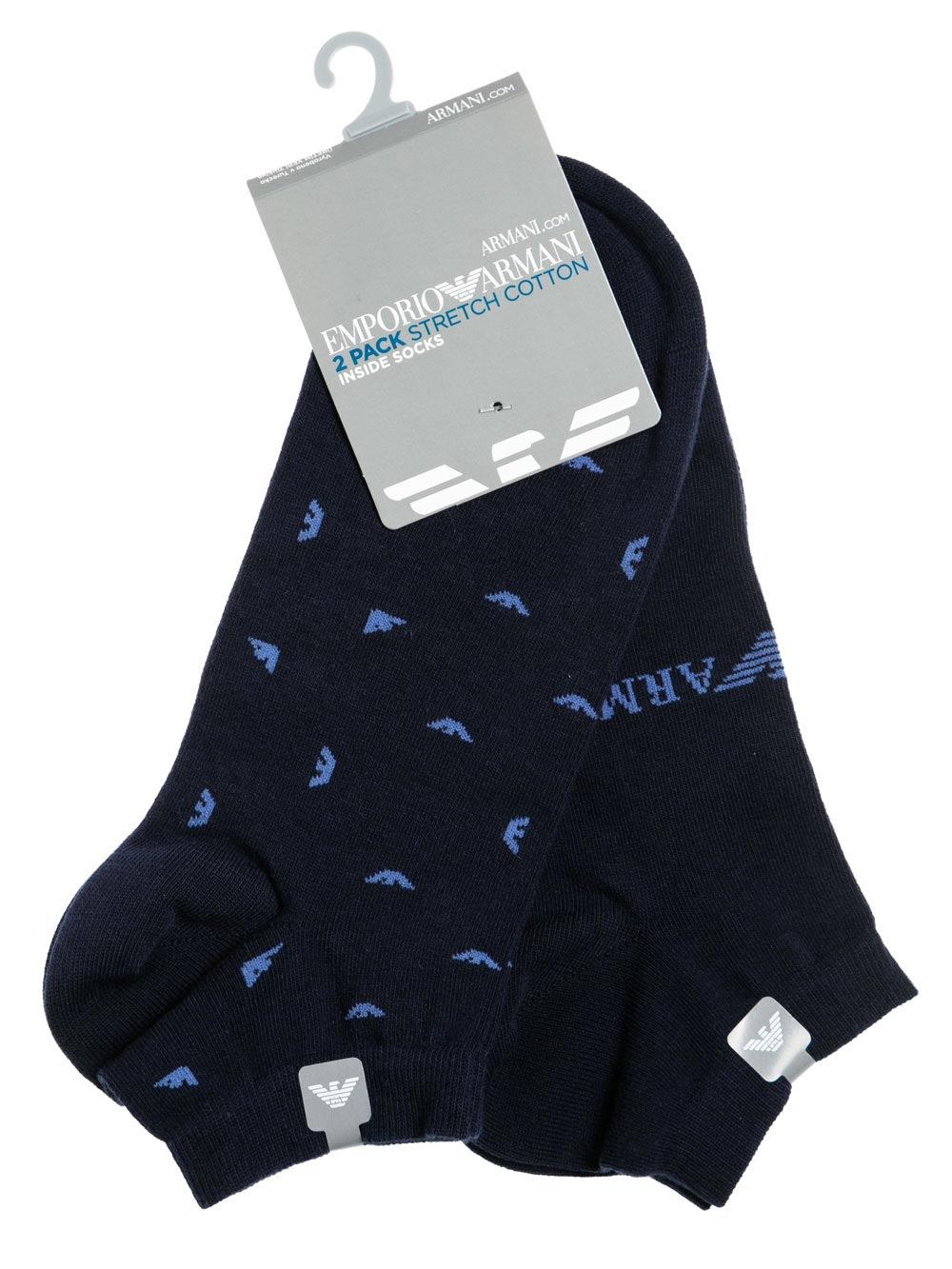 Fantasmini Bipack Caviglia Uomo Emporio Armani Blu - 3022289P292334 Fantasmini Bipack Caviglia Uomo Emporio Armani Blu - 3022289P292334