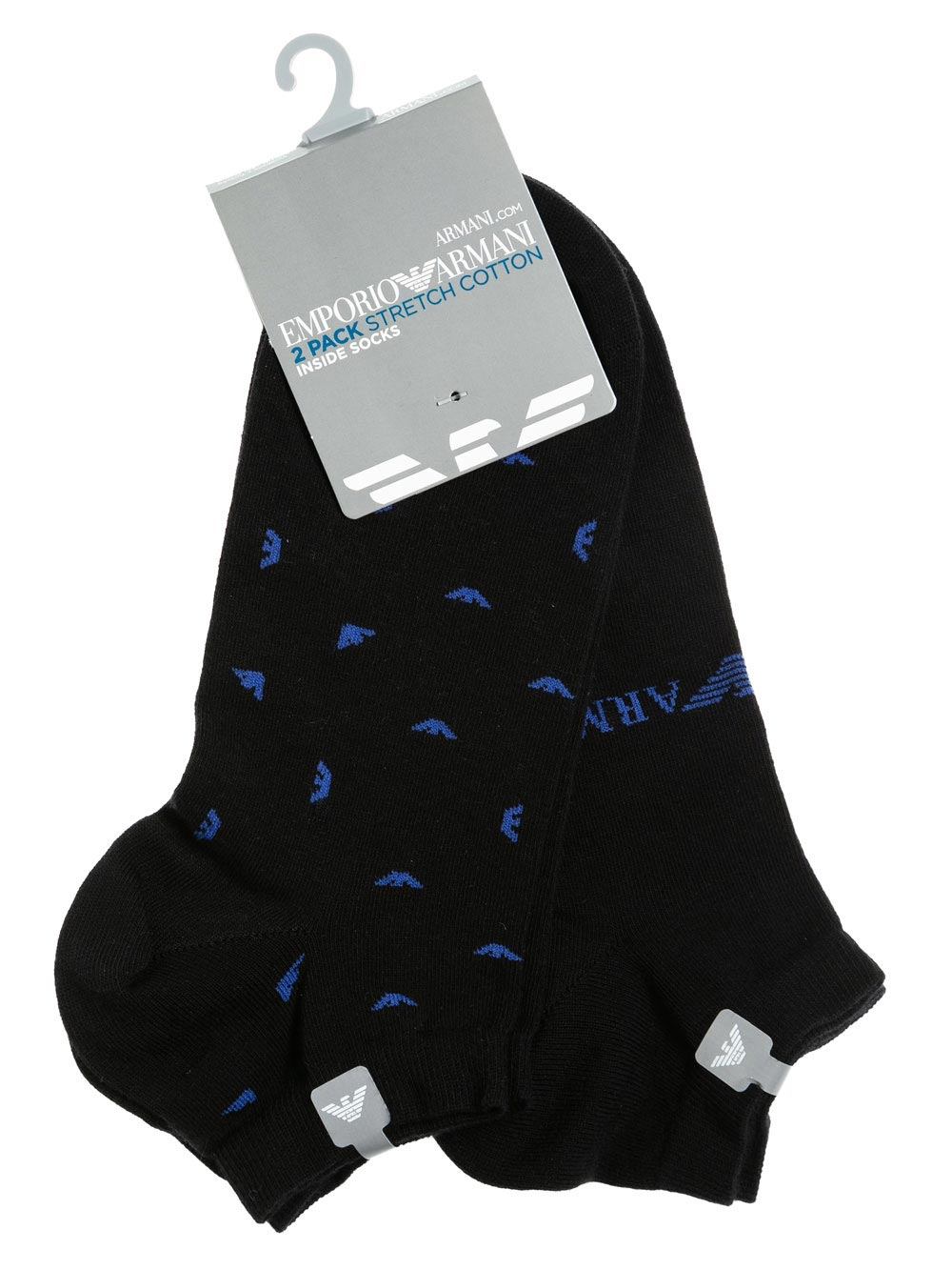 Fantasmini Bipack Caviglia Uomo Emporio Armani Neri - 3022289P292120 Fantasmini Bipack Caviglia Uomo Emporio Armani Neri - 3022289P292120