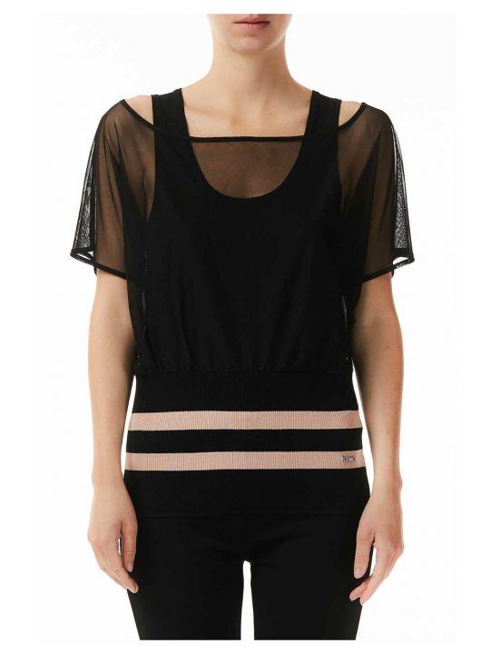 Maglia 2 Pezzi Donna Liu Jo Sport Nera - T19031MA92G03U36