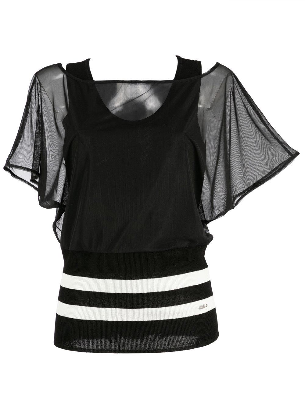 Maglia Donna Liu Jo Sport in Micro Toulle Nera - T19031MA92G03668 Maglia Donna Liu Jo Sport in Micro Toulle Nera - T19031MA92G03668