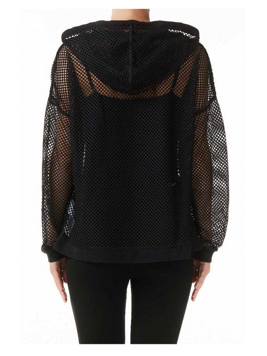 Maglia Manica Lunga Donna Liu Jo Sport con Cappuccio in Rete Nera - T19148J569322222